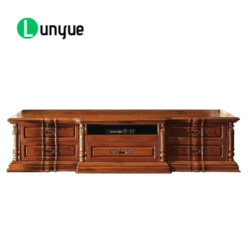 Sustainable Living Home - Handcrafted Antique European Carved Teak TV