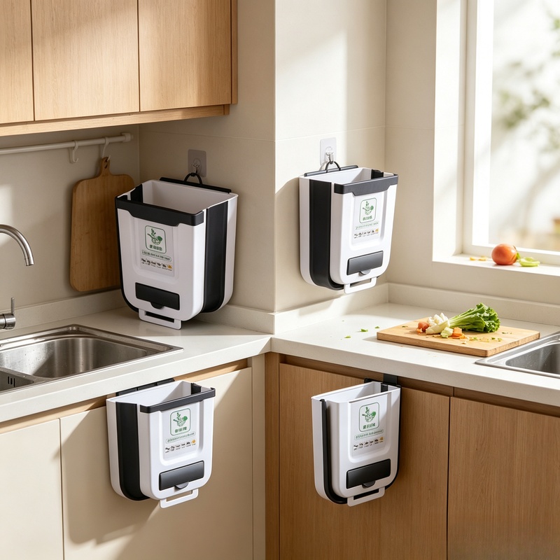 Wall‑Mounted Slim Collapsible  - Compost Bin Countertop 评论和价格