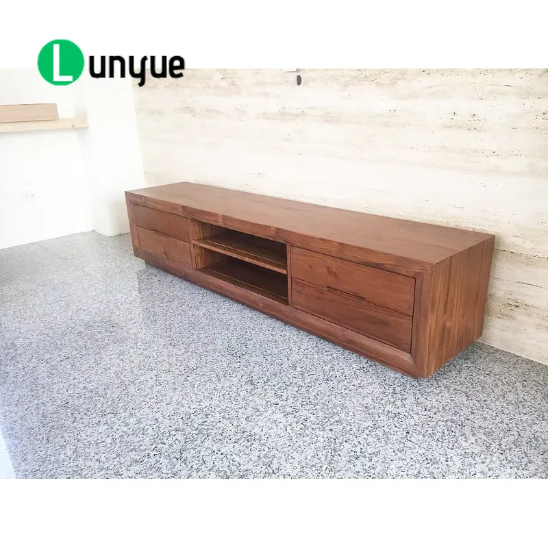 Modern Teak TV Cabinet 4 Drawe - Sustainable Living Design 评论和价格
